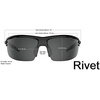 image:imageRivet Sport Sunglasses Ideal For Cycling Golf Pickleball Running And TennisBlackout Clear Lens