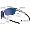 image:imageTifosi Intense Sport Sunglasses Men amp Women  Ideal For Golf Pickleball Running amp Tennis Vented Lenses Prevent FoggingGloss Black WSmoke Lens Silver Mirror