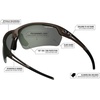image:imageTifosi Optics Navar FC Full Coverage Sport Sunglasses  Ideal For Golf Pickleball Running amp Tennis Vented LensesGloss Black  Ac Red