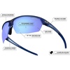 image:imageTifosi Optics Navar Sport Sunglasses  Ideal For Golf Pickleball Running amp Tennis Vented Lenses Prevent FoggingMatte White  Smoke Bright Blue Mirror