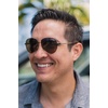 image:imageTifosi Shwae Tangle Free Aviator Sunglasses For Men amp Women  Ideal For Flying Golf Hiking and RunningGraphite Smoke Bright Blue Lens