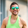 image:imageTifosi Shwae Tangle Free Aviator Sunglasses For Men amp Women  Ideal For Flying Golf Hiking and RunningGraphite Smoke Green Lens
