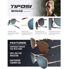 image:imageTifosi Shwae Tangle Free Aviator Sunglasses For Men amp Women  Ideal For Flying Golf Hiking and RunningGraphite Smoke Polarized Lens
