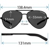image:imageTifosi Shwae Tangle Free Aviator Sunglasses For Men amp Women  Ideal For Flying Golf Hiking and RunningMidnight Gold Brown Lens