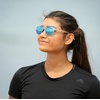 image:imageTifosi Swank Sport Sunglasses  Tangle Free  Ideal For Cycling Golf Hiking Pickleball Running and Great Lifestyle LookAvant ClearSmoke Bright Blue Mirror