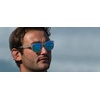 image:imageTifosi Swank Sport Sunglasses  Tangle Free  Ideal For Cycling Golf Hiking Pickleball Running and Great Lifestyle LookSatin ClearSmoke Lens Clarion Blue Mirror  Polarized