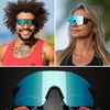 image:imageTifosi Vogel SL Sport Sunglasses Men amp Women  Ideal For Baseball Cycling Cricket Golf Hiking RunningCrystal Smoke  Smoke Bright Blue