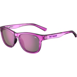 image:imageTifosi Swank Sport Sunglasses  Tangle Free  Ideal For Cycling Golf Hiking Pickleball Running and Great Lifestyle LookNeon Purple PunchSmoke Lens With Purple Mirror With Ar