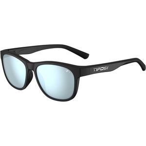 image:imageTifosi Swank Sport Sunglasses  Tangle Free  Ideal For Cycling Golf Hiking Pickleball Running and Great Lifestyle LookSatin BlackSmoke Lens Bright Blue Mirror