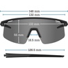 image:imageTifosi Moab Lite Half Frame Cycling Sunglasses  Running PickleballTrail Pine Smoke  Ac Red  Clear