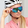 image:imageTifosi Optics Sledge Lite Sunglasses  Ideal For Cycling Road Gravel MTB Baseball amp SoftballCrystal Pink Clarion BlueAc RedClear Lenses