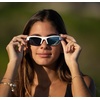 image:imageTifosi ShutOut MultiSport Sunglasses  Ideal For Baseball Golf and Great Lifestyle LookMatte White Smoke Bright Blue Lens