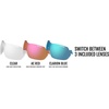 image:imageTifosi Slice Sport Sunglasses  Ideal For Cycling Hiking and RunningCrystal Smoke Clarion BlueAc RedClear