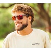 image:imageTifosi Sylo Lifestyle Sunglasses  Men amp Women Golf Running ShatterproofSatin Vapor Smoke Red Mirror