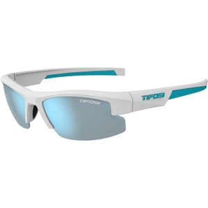 image:imageTifosi ShutOut MultiSport Sunglasses  Ideal For Baseball Golf and Great Lifestyle LookMatte White Smoke Bright Blue Lens