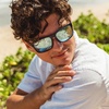 image:imageTifosi Swick Lifestyle Sport Sunglasses  Cycling Golf amp Hiking  100 UVAUVB shatterproof polycarbonate Integrated hinge hydrophilic nose pads For cycling golf hiking amp runningMidnight NavySmoke Bright Blue