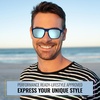 image:imageTifosi Swick Lifestyle Sport Sunglasses  Cycling Golf amp Hiking  100 UVAUVB shatterproof polycarbonate Integrated hinge hydrophilic nose pads For cycling golf hiking amp runningMidnight NavySmoke Bright Blue