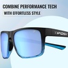 image:imageTifosi Swick Lifestyle Sport Sunglasses  Cycling Golf amp Hiking  100 UVAUVB shatterproof polycarbonate Integrated hinge hydrophilic nose pads For cycling golf hiking amp runningOnyxblue FadeSky Blue
