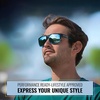 image:imageTifosi Swick Lifestyle Sport Sunglasses  Cycling Golf amp Hiking  100 UVAUVB shatterproof polycarbonate Integrated hinge hydrophilic nose pads For cycling golf hiking amp runningOnyxblue FadeSky Blue
