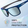 image:imageTifosi Swick Lifestyle Sport Sunglasses  Cycling Golf amp Hiking  100 UVAUVB shatterproof polycarbonate Integrated hinge hydrophilic nose pads For cycling golf hiking amp runningMidnight NavySmoke Bright Blue