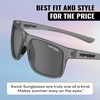 image:imageTifosi Swick Lifestyle Sport Sunglasses  Cycling Golf amp Hiking  100 UVAUVB shatterproof polycarbonate Integrated hinge hydrophilic nose pads For cycling golf hiking amp runningSatin VaporSmoke