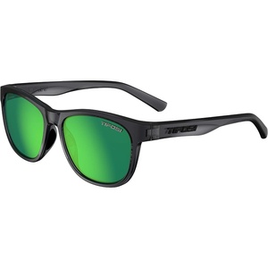 image:imageTifosi Swick Lifestyle Sport Sunglasses  Cycling Golf amp Hiking  100 UVAUVB shatterproof polycarbonate Integrated hinge hydrophilic nose pads For cycling golf hiking amp runningCrystal SmokeClarion Green Polarized